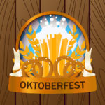 Oktoberfest 2018 Holiday Beer Illustration Background. Bavarian
